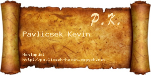 Pavlicsek Kevin névjegykártya