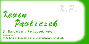 kevin pavlicsek business card